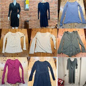 Stewart + Brown 2000s Organic Clothing Lot 9 Pieces Shirt / Dress Anthropologie